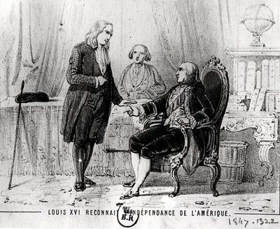 Lodewijk XVI (1754-1793) erkent de Amerikaanse onafhankelijkheid in 1783 door French School