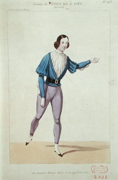Lucien Petipa (1815-1898) in de rol van Loys in 