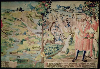 Lugdus (1672-21 v.Chr.) voor een voorstelling van de stad Lyon, Arras werkplaats, c.1530 door French School