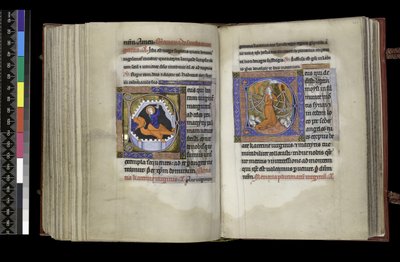 Suffragie voor St. Margaretha en St. Catharina (uit de Psalter en Uren van Isabella van Frankrijk) door French School