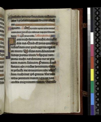 MS 300 f.251r, uit het Psalter en de Getijden van Isabella van Frankrijk, Parijs, ca. 1265-70 (pen en inkt en tempera op perkament) door French School