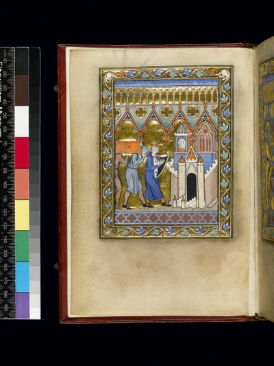 MS 300 f.Iv, folio uit het Psalter en de Getijden van Isabella van Frankrijk, Parijs, ca. 1265-70 door French School