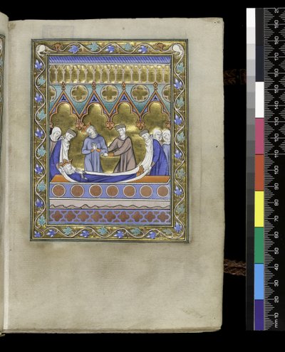 Davids begrafenis, uit de Psalter en Getijden van Isabella van Frankrijk, Parijs, ca. 1265-70 door French School