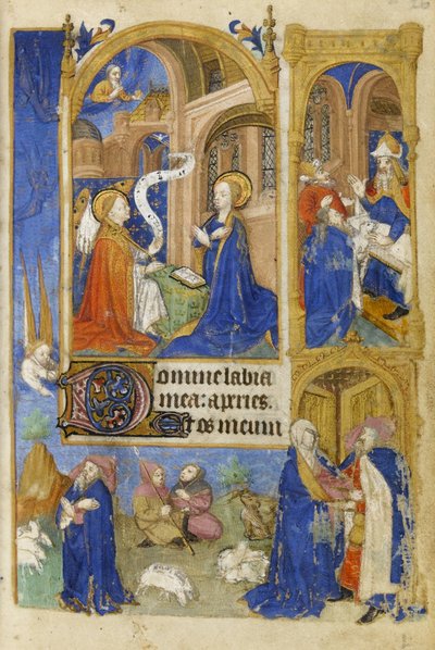 De Annunciatie en Annunciatie aan de herders (1464) door French School