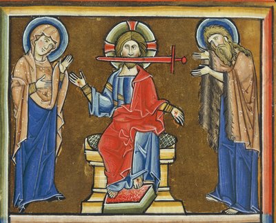 MS CXXXVII, Christus van de Apocalyps, uit het Psalter van Sint Elizabeth door French School