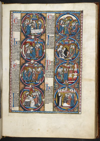 Miniaturen uit Bible moralisée door French School