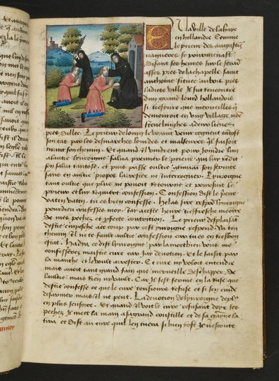 Pagina uit Cent Nouvelles Nouvelles, c.1461-62 door French School