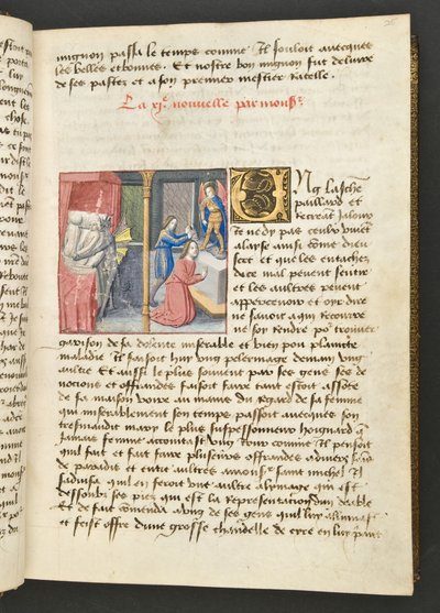 Pagina uit Cent Nouvelles Nouvelles, c.1461-62 door French School