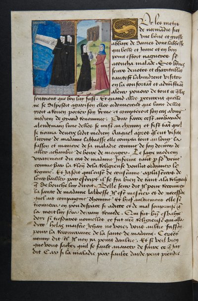 Pagina uit Cent Nouvelles Nouvelles, c.1461-62 door French School