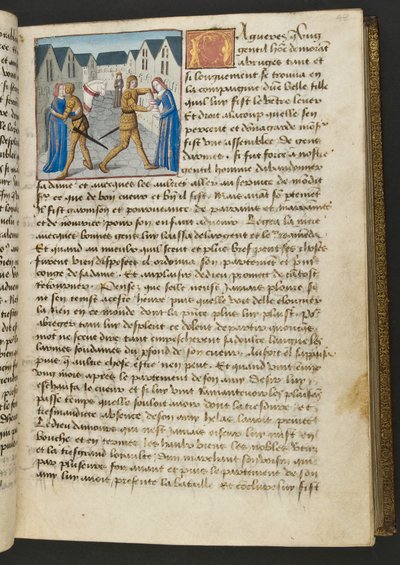 Pagina uit Cent Nouvelles Nouvelles, c.1461-62 door French School