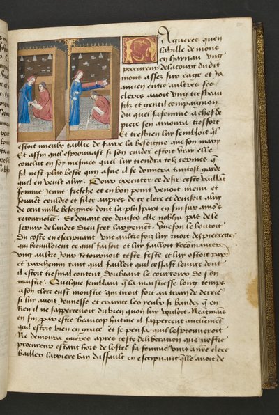 Pagina uit Cent Nouvelles Nouvelles, c.1461-62 door French School