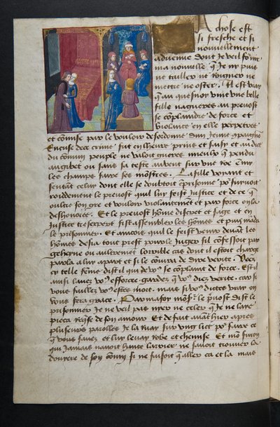 Pagina uit Cent Nouvelles Nouvelles, c.1461-62 door French School