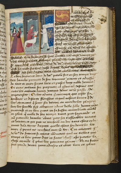 Pagina uit Cent Nouvelles Nouvelles, c.1461-62 door French School