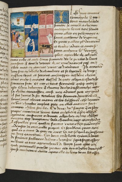 Pagina uit Cent Nouvelles Nouvelles, c.1461-62 door French School