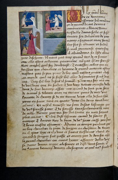 Pagina uit Cent Nouvelles Nouvelles, c.1461-62 door French School