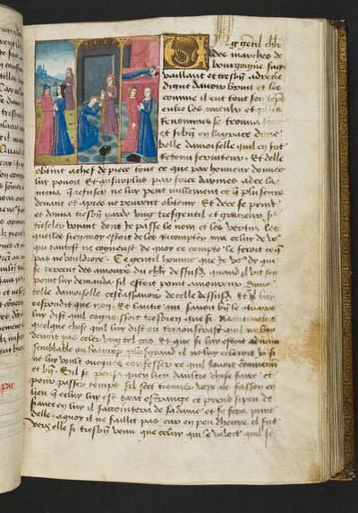 Pagina uit Cent Nouvelles Nouvelles, c.1461-62 door French School