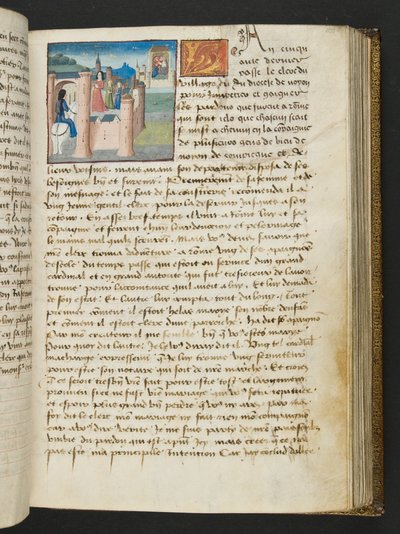 Pagina uit Cent Nouvelles Nouvelles, c.1461-62 door French School