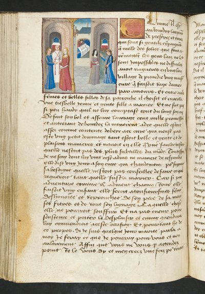Pagina uit Cent Nouvelles Nouvelles, c.1461-62 door French School