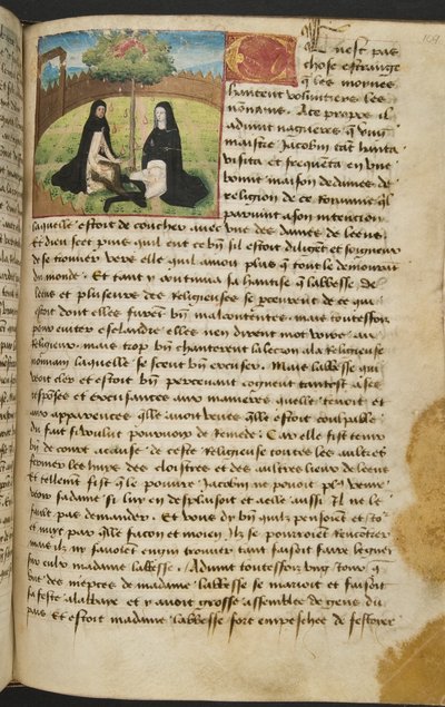 Pagina uit Cent Nouvelles Nouvelles, c.1461-62 door French School