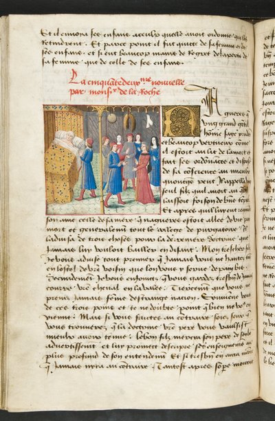 Pagina uit Cent Nouvelles Nouvelles, c.1461-62 door French School