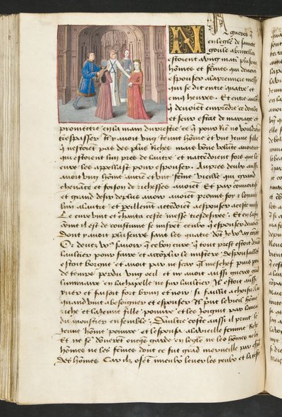 Pagina uit Cent Nouvelles Nouvelles, c.1461-62 door French School