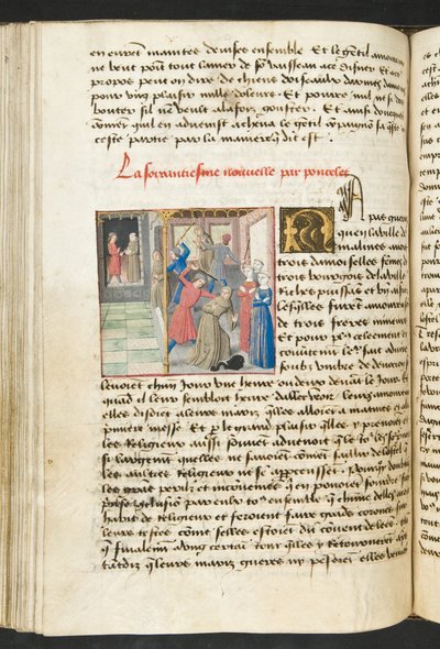 Pagina uit Cent Nouvelles Nouvelles, c.1461-62 door French School