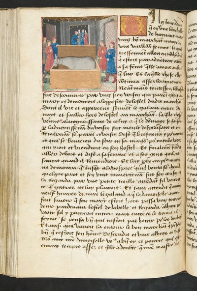 Pagina uit Cent Nouvelles Nouvelles, c.1461-62 door French School