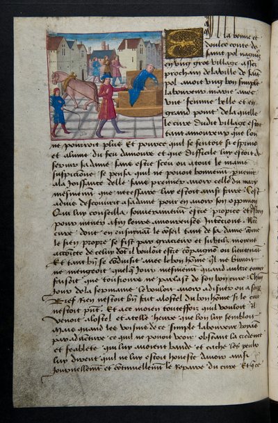 Pagina uit Cent Nouvelles Nouvelles, c.1461-62 door French School