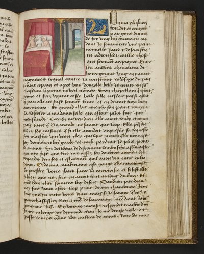 Pagina uit Cent Nouvelles Nouvelles, c.1461-62 door French School