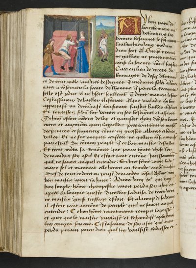 Pagina uit Cent Nouvelles Nouvelles, c.1461-62 door French School