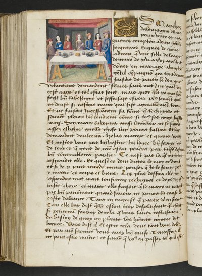 Pagina uit Cent Nouvelles Nouvelles, c.1461-62 door French School