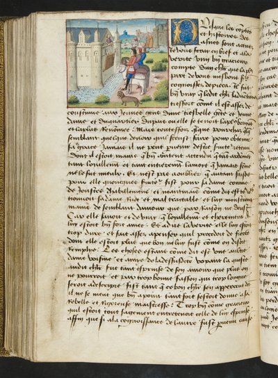 Pagina uit Cent Nouvelles Nouvelles, c.1461-62 door French School