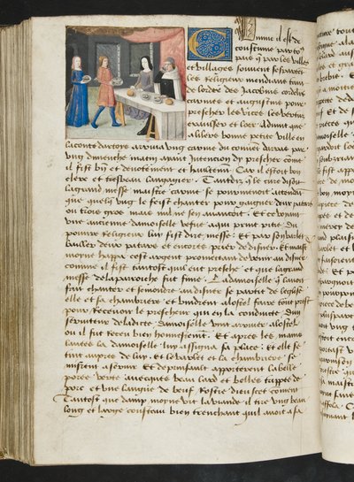 Pagina uit Cent Nouvelles Nouvelles, c.1461-62 door French School