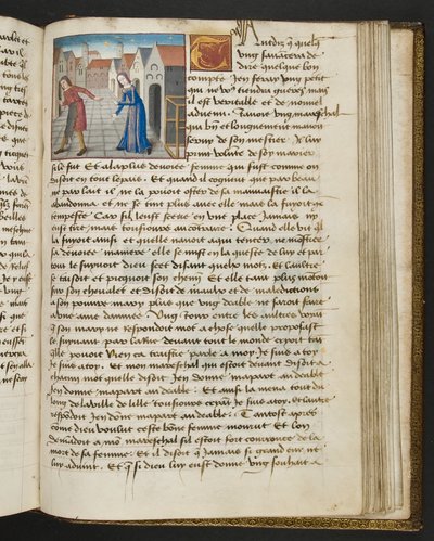 Pagina uit Cent Nouvelles Nouvelles, c.1461-62 door French School