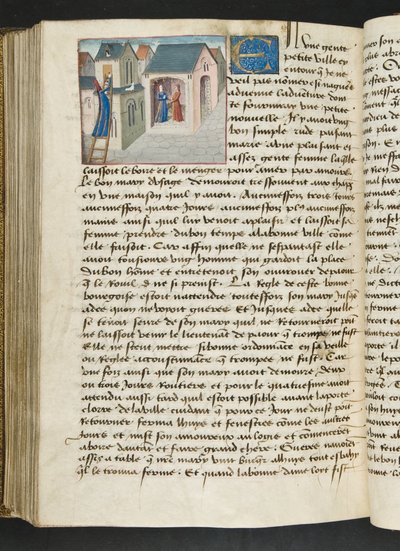 Pagina uit Cent Nouvelles Nouvelles, c.1461-62 door French School