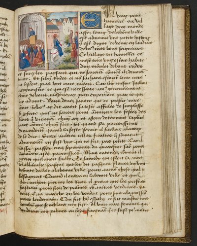 Pagina uit Cent Nouvelles Nouvelles, c.1461-62 door French School