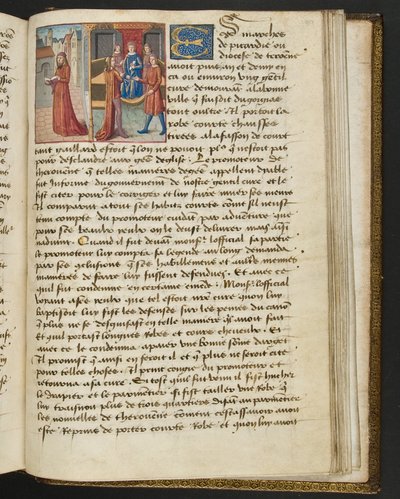Pagina uit Cent Nouvelles Nouvelles, c.1461-62 door French School