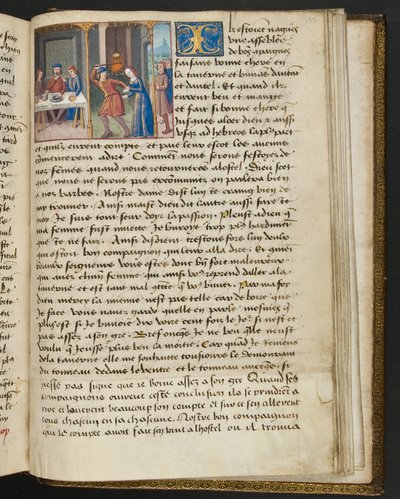 Pagina uit Cent Nouvelles Nouvelles, c.1461-62 door French School