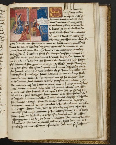 Pagina uit Cent Nouvelles Nouvelles, c.1461-62 door French School