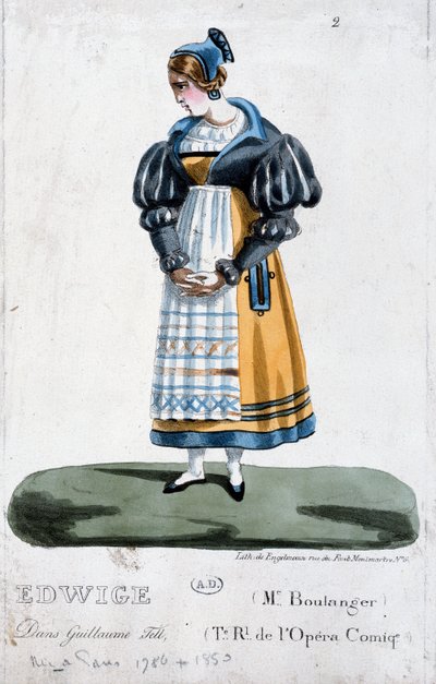Madame Boulanger in de rol van Edwige in de opera Guillaume Tell door Rossini door French School
