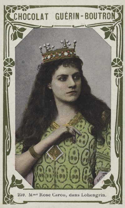 Mevrouw Rose Caron, in Lohengrin door French School