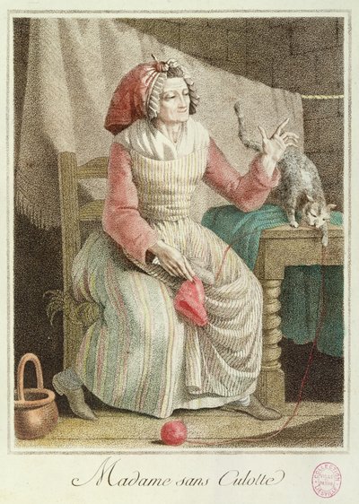 Madame Sans-Culotte, 1792 door French School