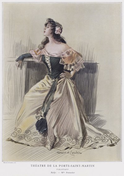 Mademoiselle Pannetier als Nelly in Falstaff door French School