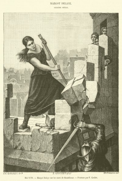 Mei 1570, Margot Delaye op de muren van Montelimar door French School