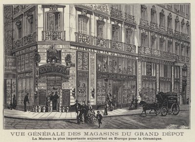 Maisons du Grand Depot, keramiekwinkel in Parijs, Frankrijk door French School