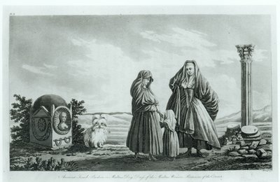 Maltese Vrouwen, uit Oud en Modern Malta door Pierre Marie Louis de Boisgelin de Kerdu, gepubliceerd 1805 door French School