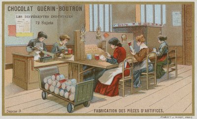 Fabricage van vuurwerkonderdelen door French School