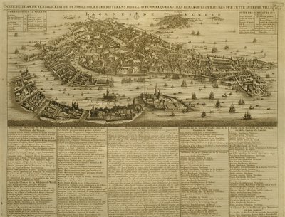 Kaart van Venetië, gepubliceerd door H. Chatelain in Amsterdam, 1728 door French School