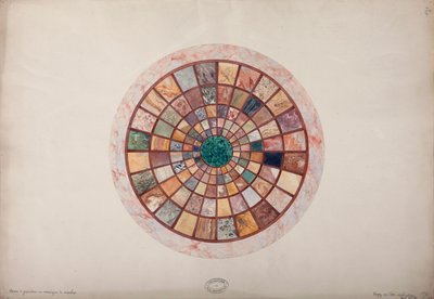 Marmeren mozaïek op de sokkel gemaakt voor prinses Elisa, c.1900-20 door French School