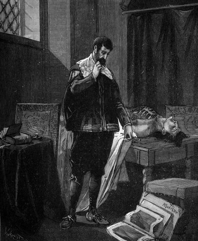 Marcello Malpighi (1628-1694), Italiaanse arts en anatoom die autopsie uitvoert door French School